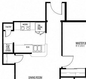The Metropolitan Apartments 2x2 216-416 Floor Plan The Metropolitan Apartments 2x2 216-416 Floor Plan